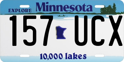MN license plate 157UCX