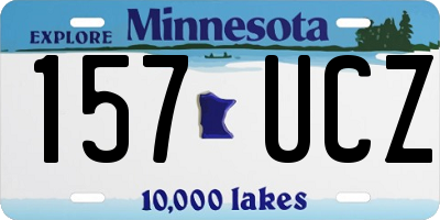 MN license plate 157UCZ