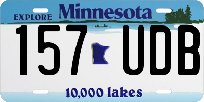 MN license plate 157UDB
