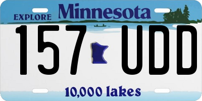 MN license plate 157UDD
