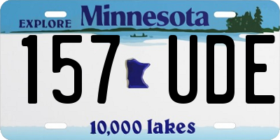 MN license plate 157UDE