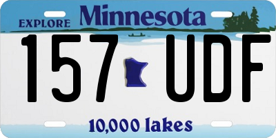 MN license plate 157UDF