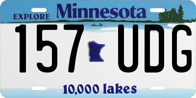 MN license plate 157UDG