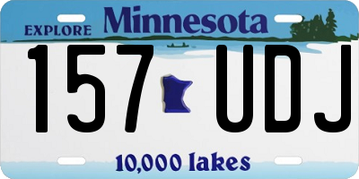 MN license plate 157UDJ
