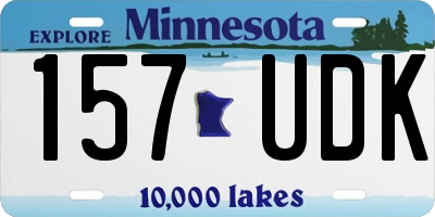 MN license plate 157UDK