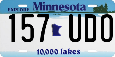 MN license plate 157UDO