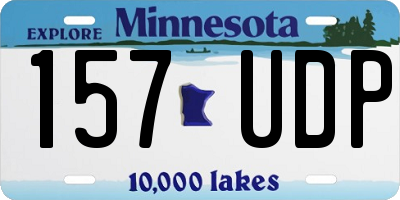 MN license plate 157UDP