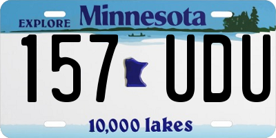 MN license plate 157UDU