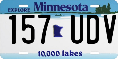 MN license plate 157UDV