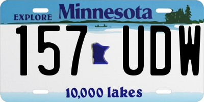 MN license plate 157UDW