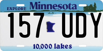 MN license plate 157UDY
