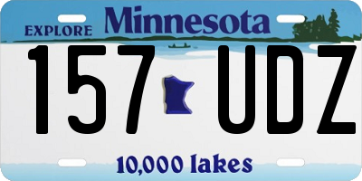 MN license plate 157UDZ