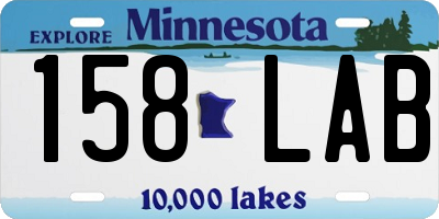 MN license plate 158LAB