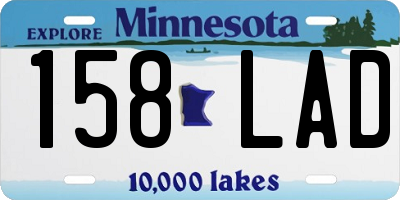 MN license plate 158LAD