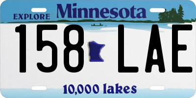 MN license plate 158LAE