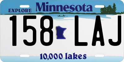 MN license plate 158LAJ