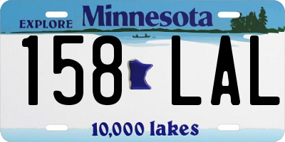 MN license plate 158LAL