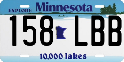 MN license plate 158LBB
