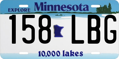 MN license plate 158LBG