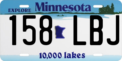 MN license plate 158LBJ