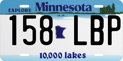 MN license plate 158LBP