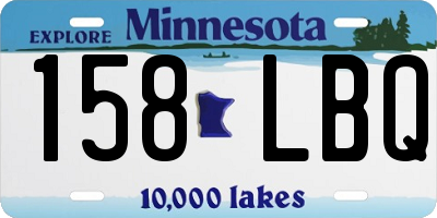 MN license plate 158LBQ