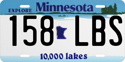 MN license plate 158LBS