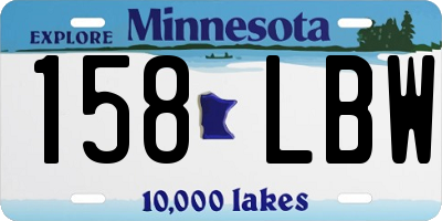 MN license plate 158LBW