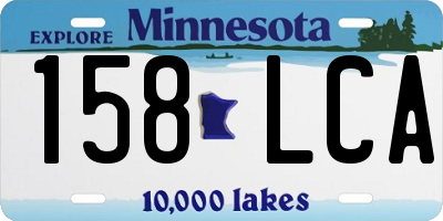 MN license plate 158LCA