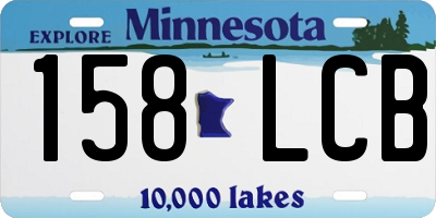 MN license plate 158LCB