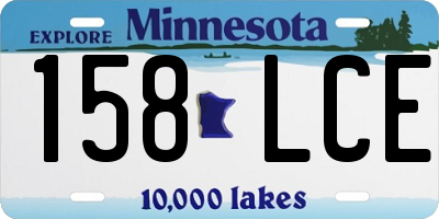 MN license plate 158LCE