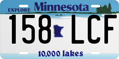 MN license plate 158LCF
