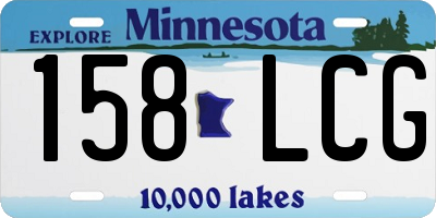 MN license plate 158LCG