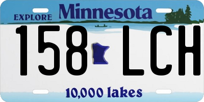 MN license plate 158LCH