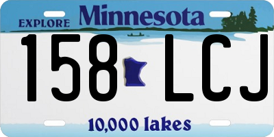 MN license plate 158LCJ