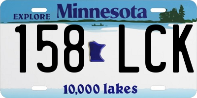 MN license plate 158LCK