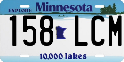 MN license plate 158LCM
