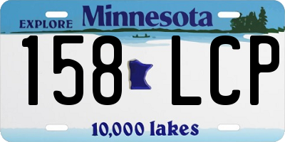 MN license plate 158LCP