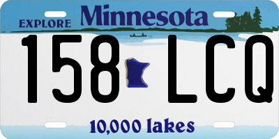 MN license plate 158LCQ