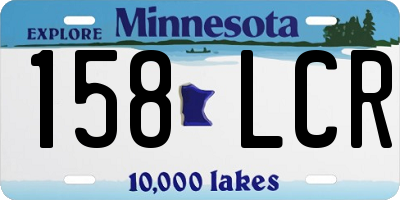 MN license plate 158LCR