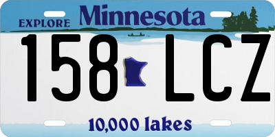 MN license plate 158LCZ