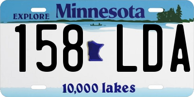 MN license plate 158LDA