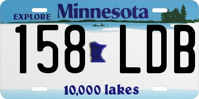 MN license plate 158LDB