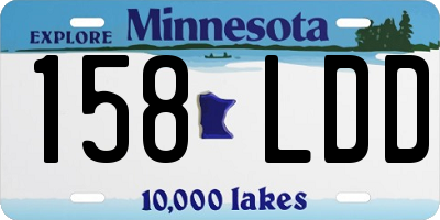 MN license plate 158LDD