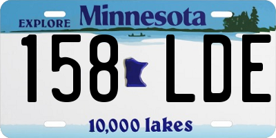 MN license plate 158LDE
