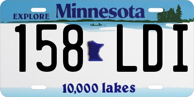 MN license plate 158LDI