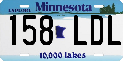 MN license plate 158LDL