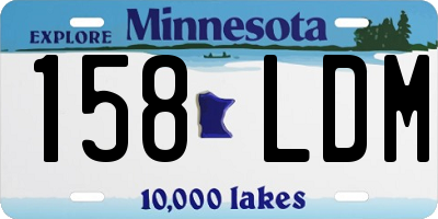 MN license plate 158LDM