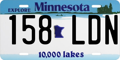MN license plate 158LDN