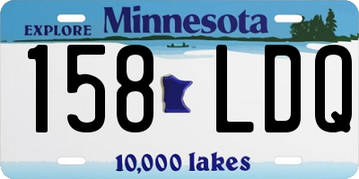 MN license plate 158LDQ